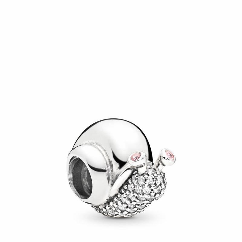 Pandora Australia Sparkling Snail Charm - Sterling Silver | BRVDSX075